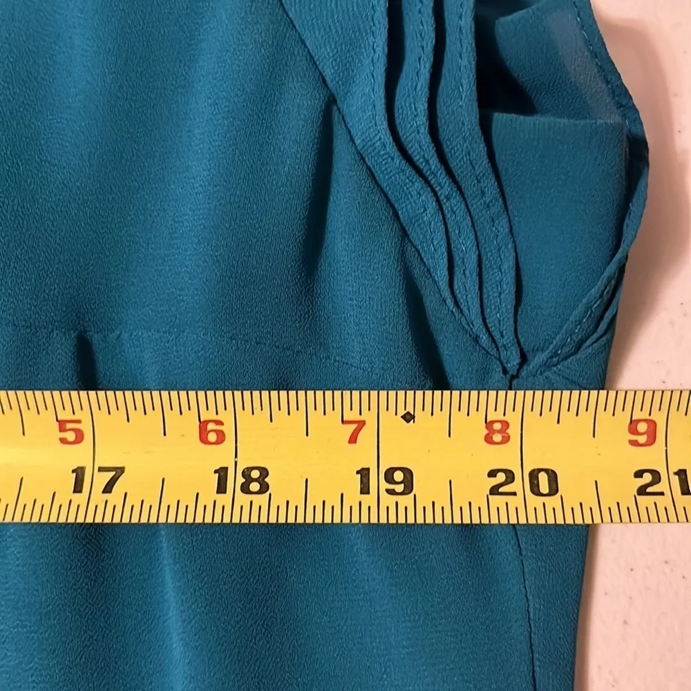H M  teal blue dress, butterfly sleeves. . Sz14